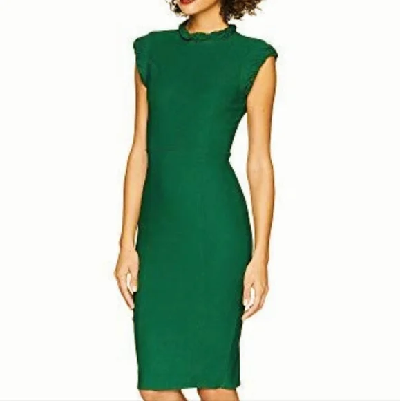 Unique Vintage | Dresses | Unique Vintage 96s Style Emerald Cap Sleeve  Laverne Wiggle Dress Small | Poshmark